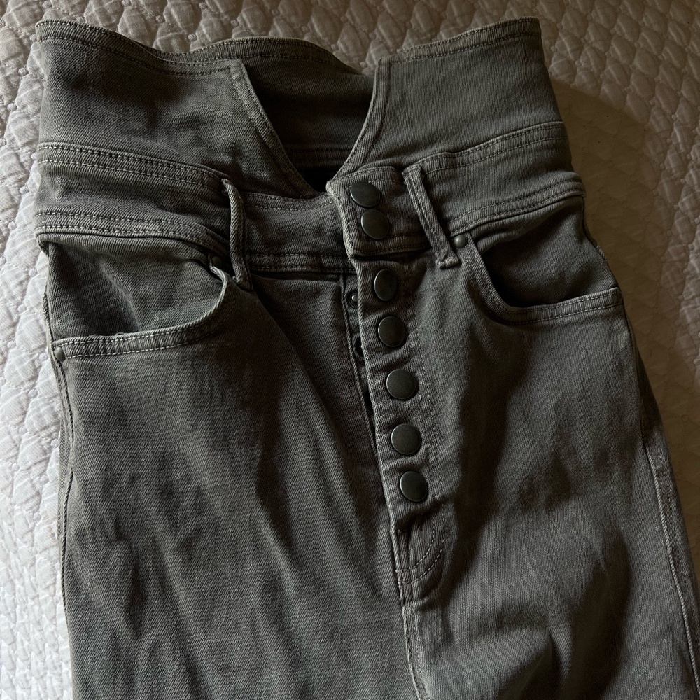Grey Mother Denim High Waisted Jeans